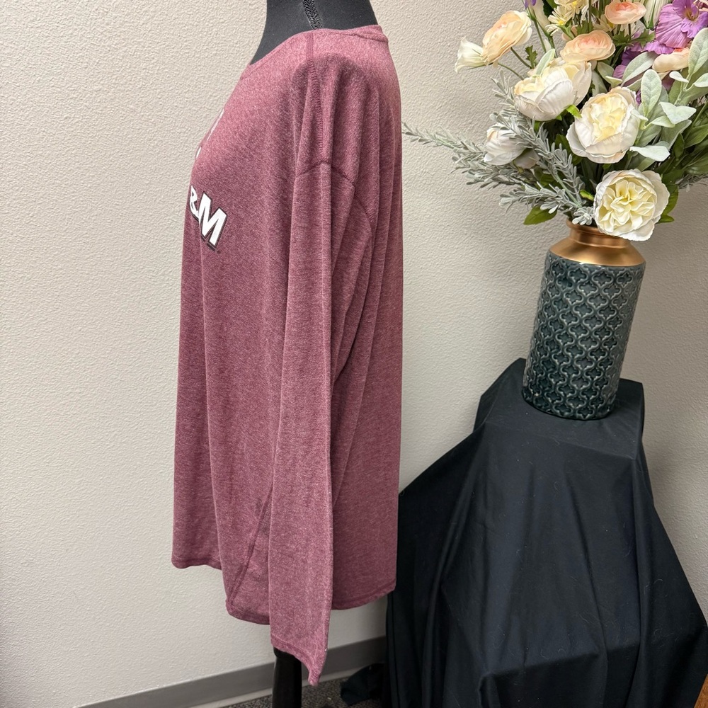 Champion Texas A&M Aggies Maroon Long Sleeve Tee 3XL Fan Spirit Top - Picture 2 of 7